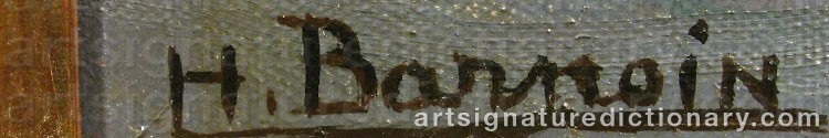 Authentic signature by Henri Alphonse BARNOIN on  artwork