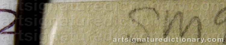 Authentic signature by Sheila METZNER on  artwork