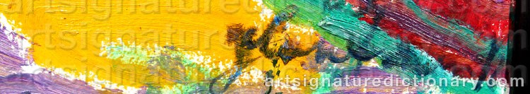 Authentic signature by Nicolas GLOUTCHENKO on artwork