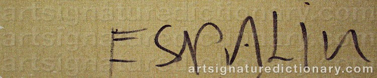 Authentic signature by Pepe ESPALIU on artwork