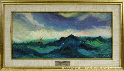 Close-up details showing Emil NOLDE signature forgery characteristics