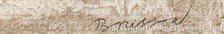Authentic signature by Pierre Marie BRISSON on Drawing/Graphic/Print artwork