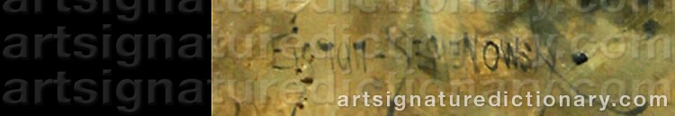 Authentic signature by Emile EISMAN-SEMENOWSKY on artwork