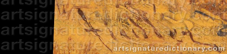 Authentic signature by Bernard FIEDLER on  artwork