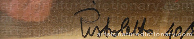 Authentic signature by Michelangelo PISTOLETTO on  artwork