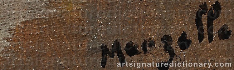 Authentic signature by Jean MARZELLE on artwork