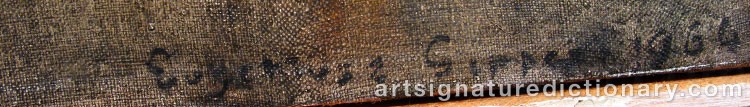 Authentic signature by Eugeniusz GEPPERT on  artwork
