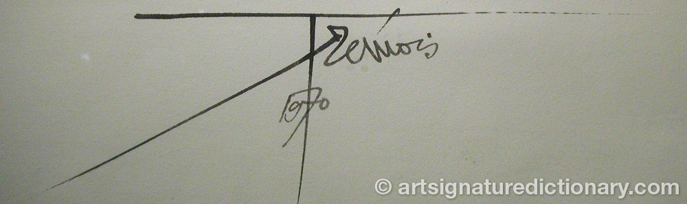 Authentic signature by Pierre-Yves TRÉMOIS on  artwork