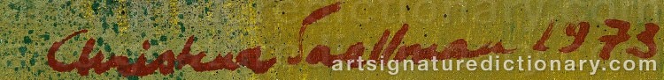 Authentic signature by Christina SNELLMAN on artwork