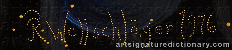 Authentic signature by Ragnar WOLLSCHLÄGER on Painting/Watercolour artwork