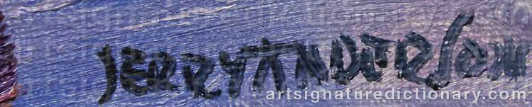 Authentic signature by Jerry ANDERSON on  artwork