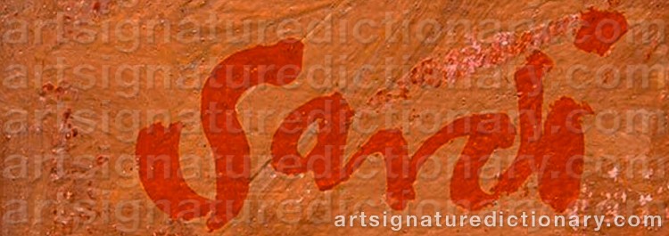 Authentic signature by Jean SARDI on Painting/Watercolour artwork