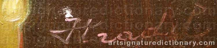 Signature by Béla HRADIL