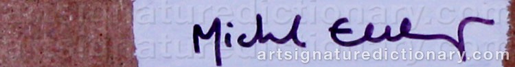 Authentic signature by Michael ELLBURG on  artwork
