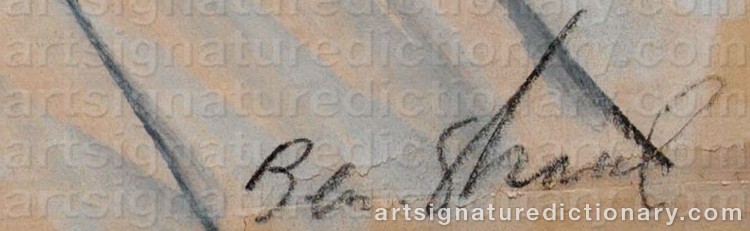 Authentic signature by Dedi BEN SHAUL on artwork
