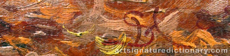 Authentic signature by Sigvard HANSEN on Painting/Watercolour artwork