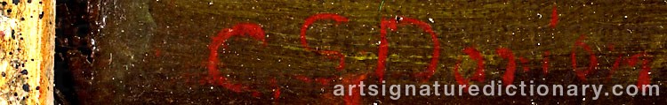 Authentic signature by C. S. DORION on  artwork