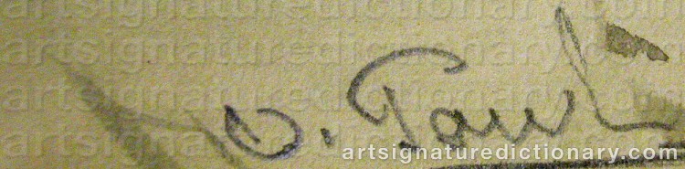 Signature by Oscar PAUL