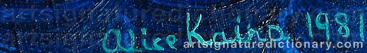 Signature by Alice KAIRA