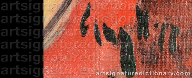 Authentic signature by Gheorghe VINATORU on  artwork