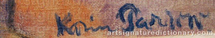 Signature by Karin PARROW
