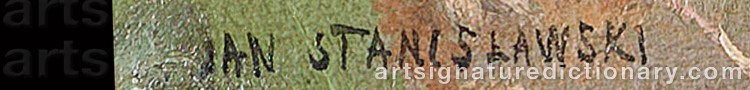 Authentic signature by Jan STANISLAWSKI on Painting/Watercolour artwork