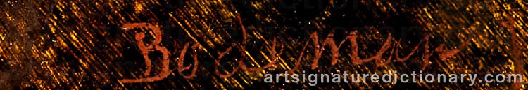 Authentic signature by Willem BODEMANN on  artwork
