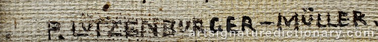 Authentic signature by Paula LÜTZENBURGER-MÜLLER on  artwork
