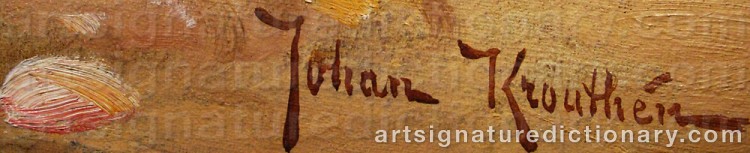 Signature by Johan KROUTHÉN