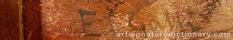 Authentic signature by Eduardo GALLI on  artwork