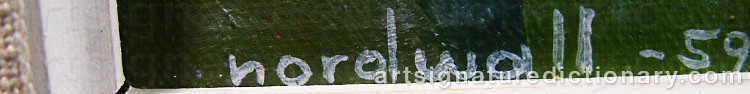 Authentic signature by Inga NORDWALL on artwork