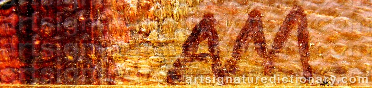 Authentic signature by Arne MALMBORG on artwork