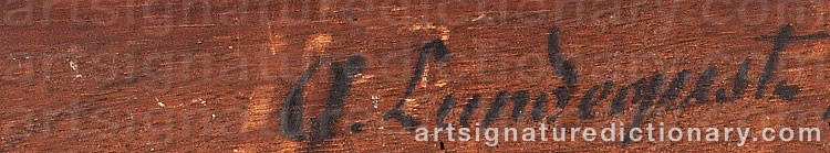 Authentic signature by Anders LUNDQVIST on  artwork