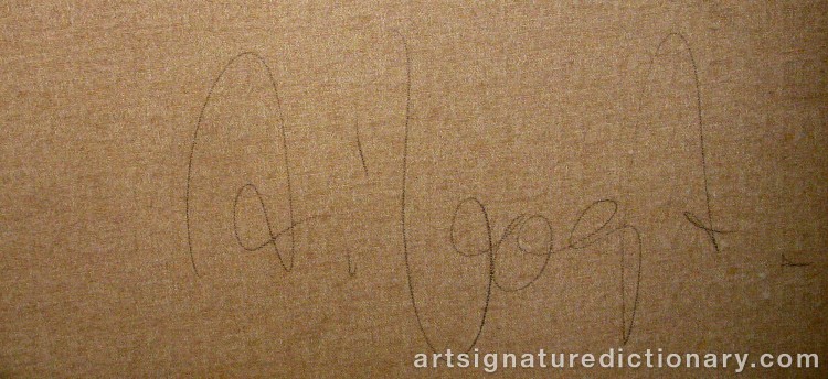 Authentic signature by Alexandra VOGT on Painting/Watercolour artwork