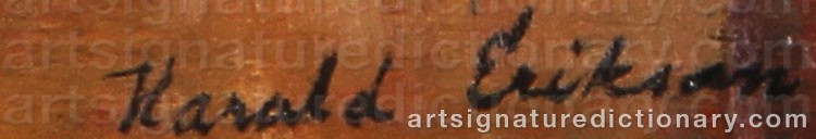 Signature by Harald ERIKSON