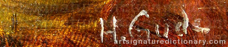 Forged signature of Hans Fredrik GUDE