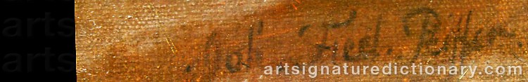 Authentic signature by Johann Friedrich PFEIFFER on  artwork