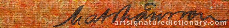 Authentic signature by Mats MÅNSSON on Painting/Watercolour artwork