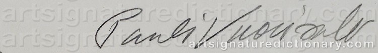 Authentic signature by Pauli VUORISALO on artwork