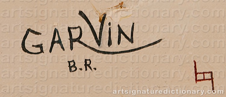 Authentic signature by Barbara Ruth GARVIN on Painting/Watercolour artwork