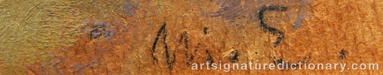 Authentic signature by Magnus ENCKELL on Painting/Watercolour artwork