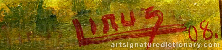 Authentic signature by Axel Linus ERIKSSON on  artwork