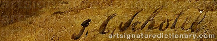 Authentic signature by Jan Christianus SCHOTEL on  artwork