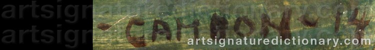 Authentic signature by Glauco CAMBON on  artwork