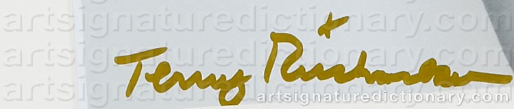 Authentic signature by Terry RICHARDSON on artwork