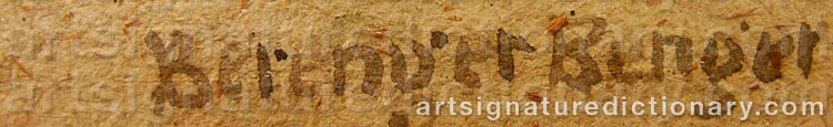 Authentic signature by Berenger BENGER on  artwork