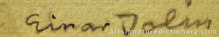 Signature by Einar JOLIN