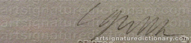 Authentic signature by Cristos GIANAKOS on Drawing/Graphic/Print artwork
