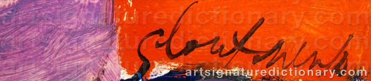 Authentic signature by Nicolas GLOUTCHENKO on artwork