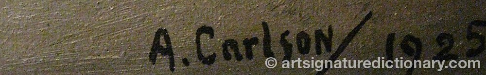 Signature by Arvid CARLSSON